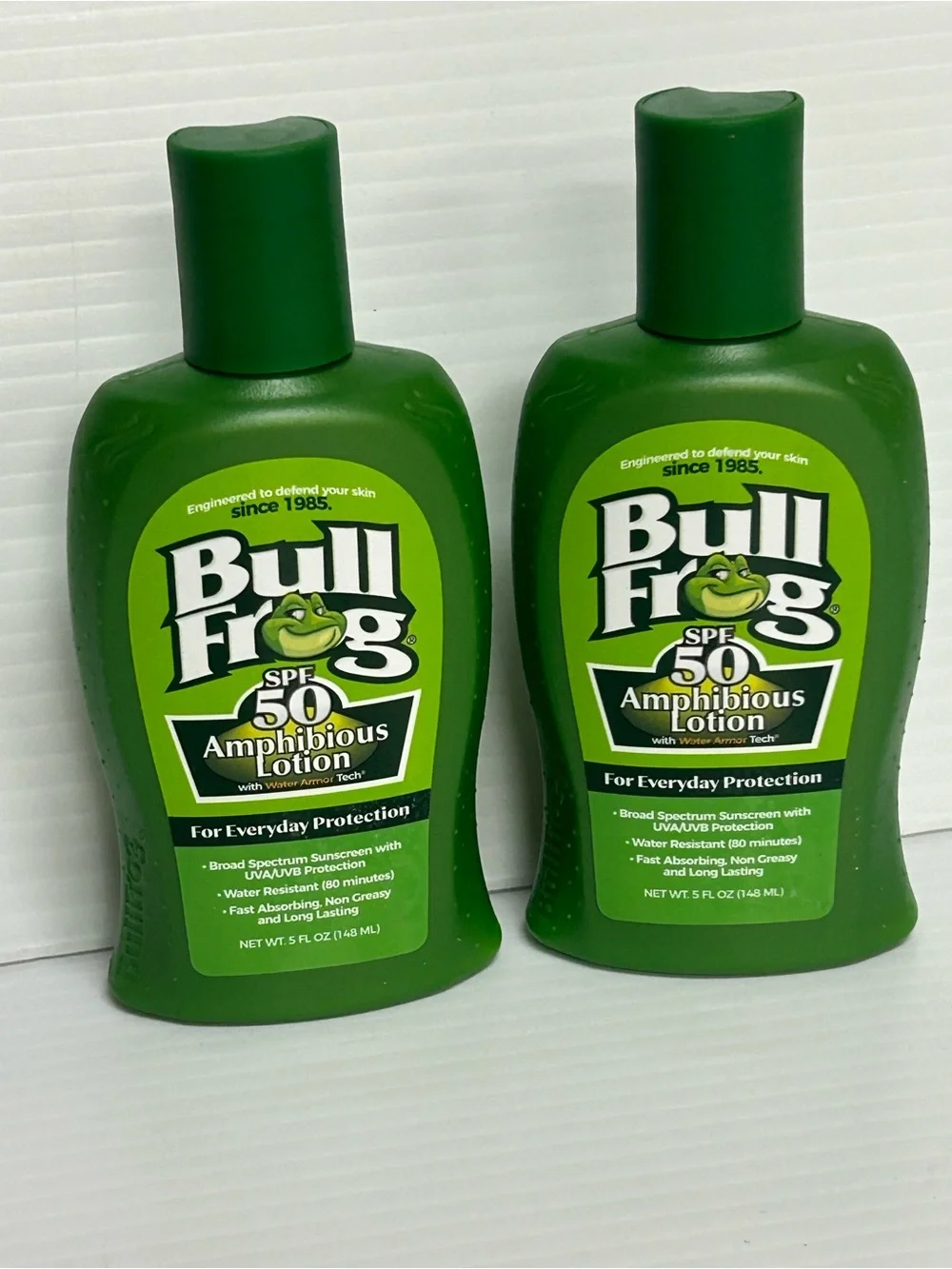 BullFrog SPF 50 Amphibious 5 oz Sunscreen Lotion 2 Pack Broad Spectrum EX 01/27